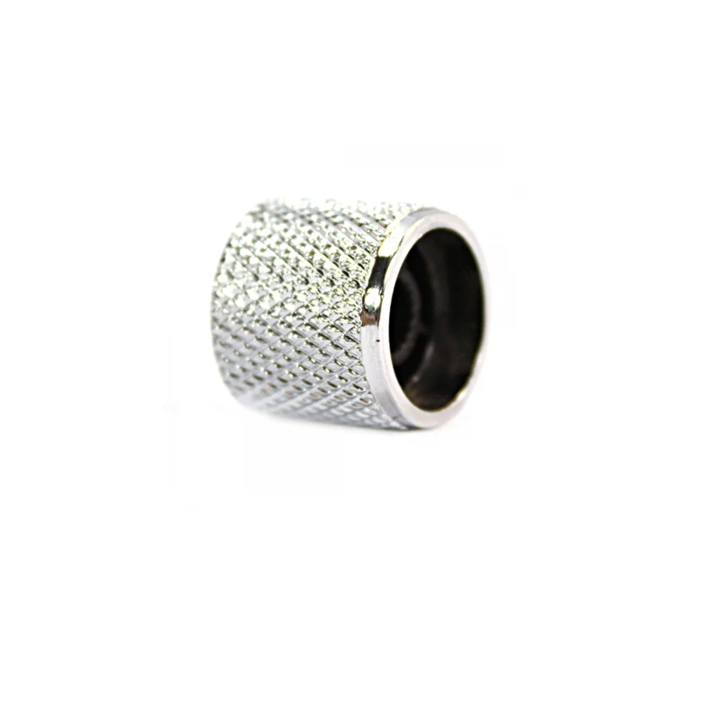 

1pcs New Arrival Professional Metal Push-On Guitar Knobs Coarse Knurl Silver Musical Parts Instruments Guitar Knobs
