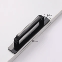 Versatile Self - Adhesive Cabinet and Door Handles (Black - L)