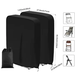 Waterproof Outdoor Patio Chair Cover - UV Resistant, Durable Garden Furniture Protector (Black)
