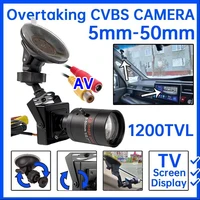 RU правый привод 5 мм-50 мм 10X фокус для слепых зон, металлический автомобильный комплект, 1200TVL HD-камера, кронштейн на присоске для обгона автомобиля 10-кратное оптическое увеличение, нулевая задержка, аналоговый