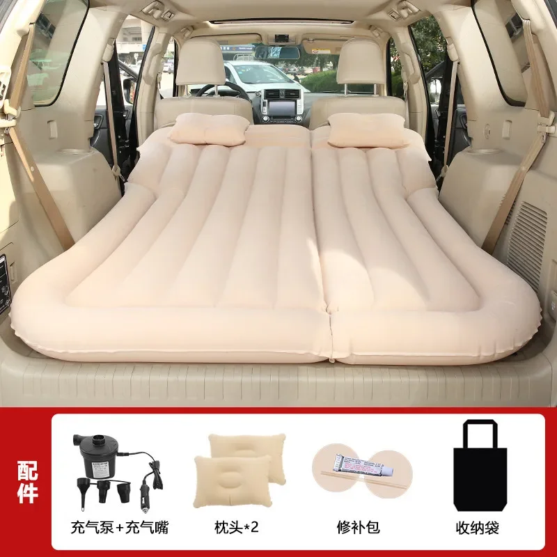 SUV Air Mattress Camping Bed Cushion Pillow-Inflatable Thickened Car Pump Portable Sleeping Pad