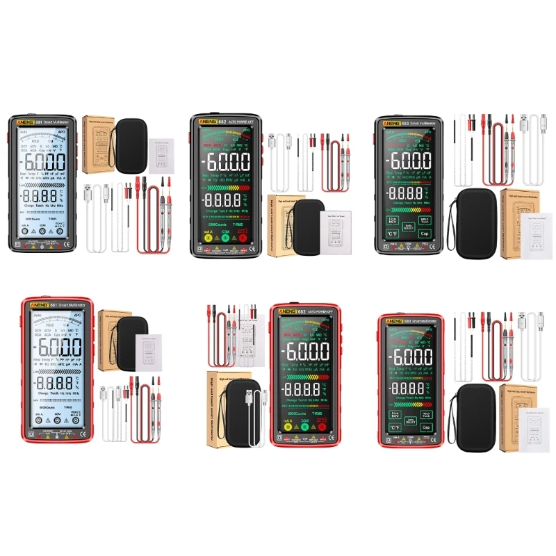 

USB Rechargeable Detector Multimeter AC-DC Voltage- Current Temperature Tester Dropship