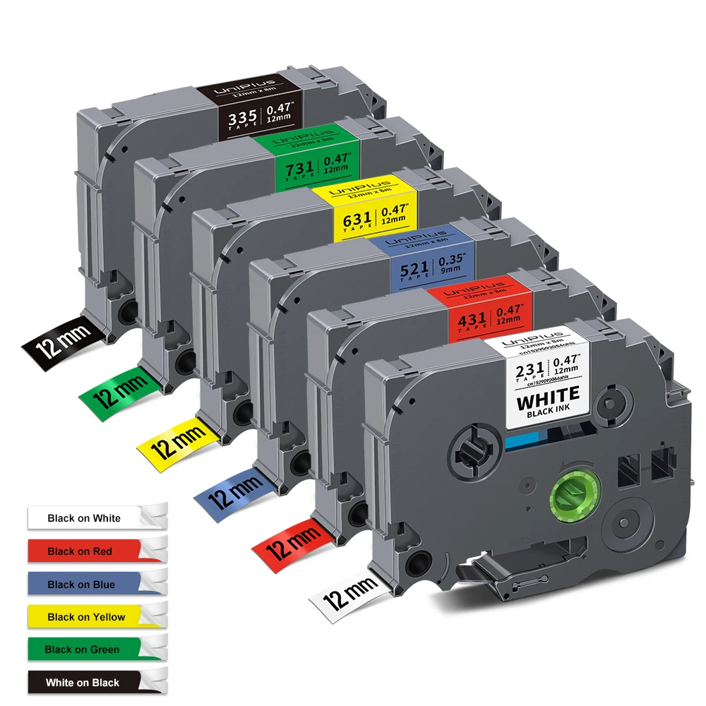 10-Pack 12mm Label Tape