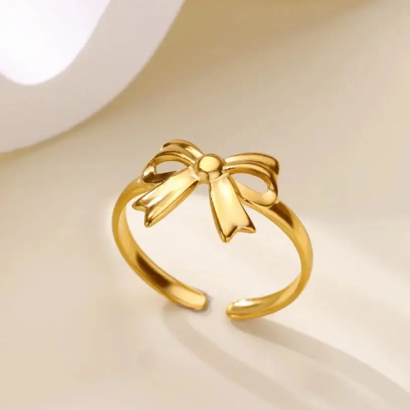 Stainless Steel Ring Female French Elegant