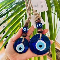 Evil Eye Wall Hanging Nazar House Protection Macrame Decor Rearview Mirror Pendant Lucky Eye Glass Evil Eye Gifts Turkish Eyes 1