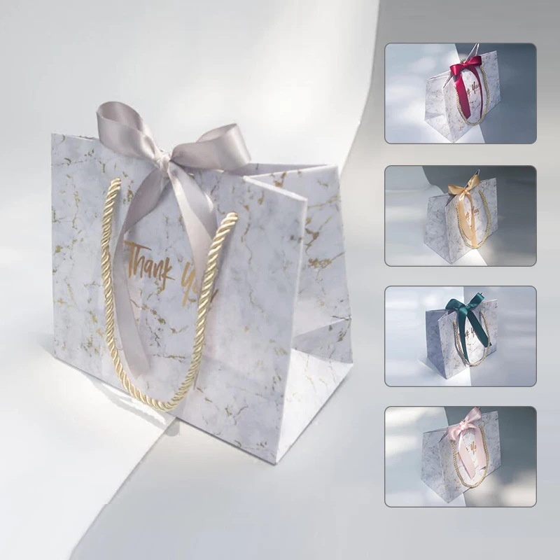 

10pcs Creative Marble European Style Gift Bag Wedding Gift Box Gives Bride Wedding Favors and Gift Candy Bags for Guests