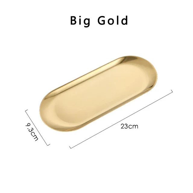 Elegant Gold-Tinted Stainless Steel Dining and Dessert Plate