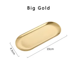 Elegant Gold-Tinted Stainless Steel Dining and Dessert Plate (L golden)