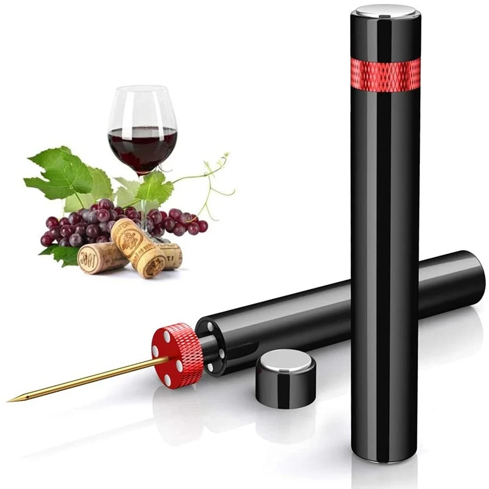  Air Pump Wine Bottle Opener Safe Portable Stainless Steel Pin Cork Remover Air Pressure Corkscrew Kitchen Tools Bar Accessories 