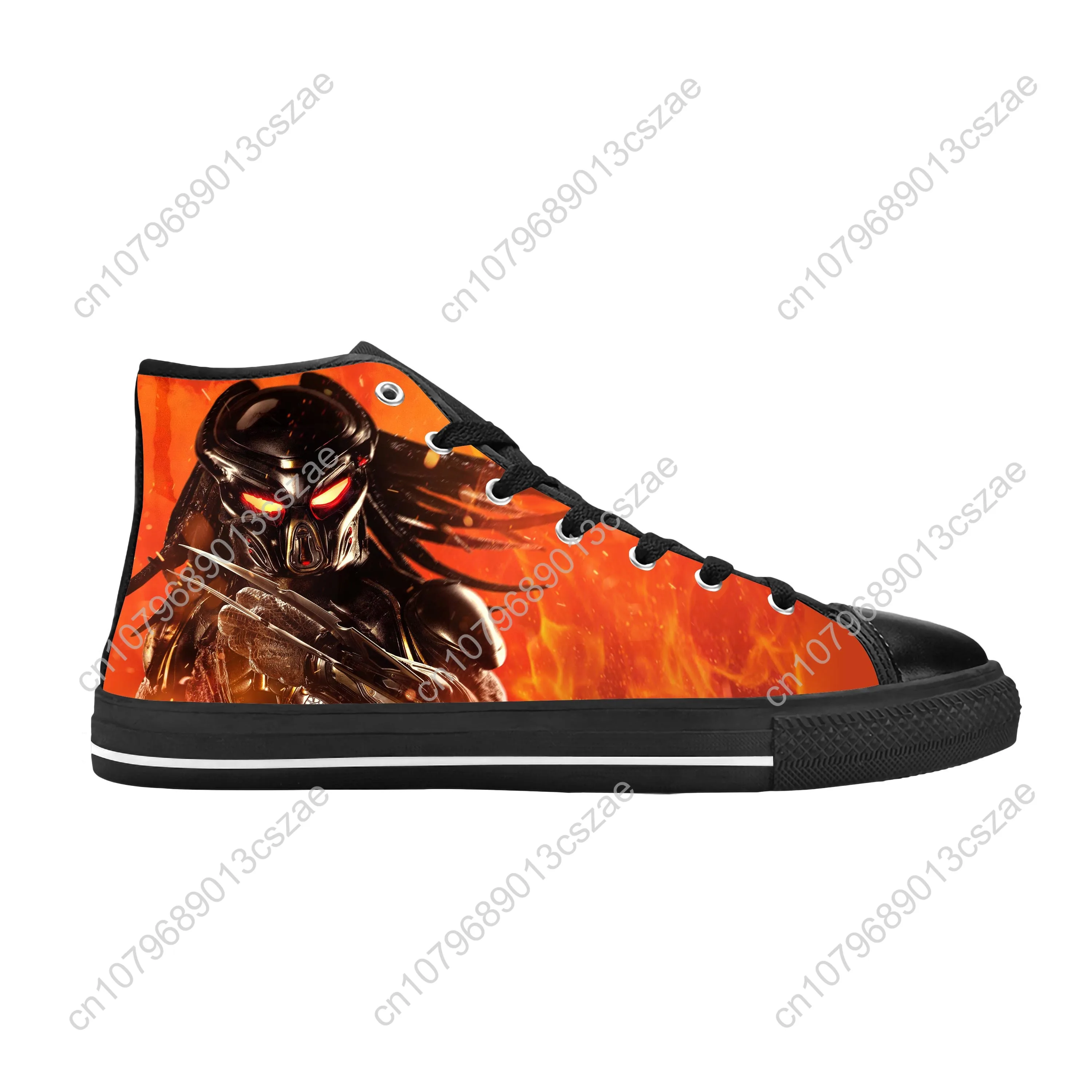 The Predator Alien Movie Horror Scary Predators Casual Cloth Shoes High Top Comfortable Breathable 3D Print Men Women Sneakers