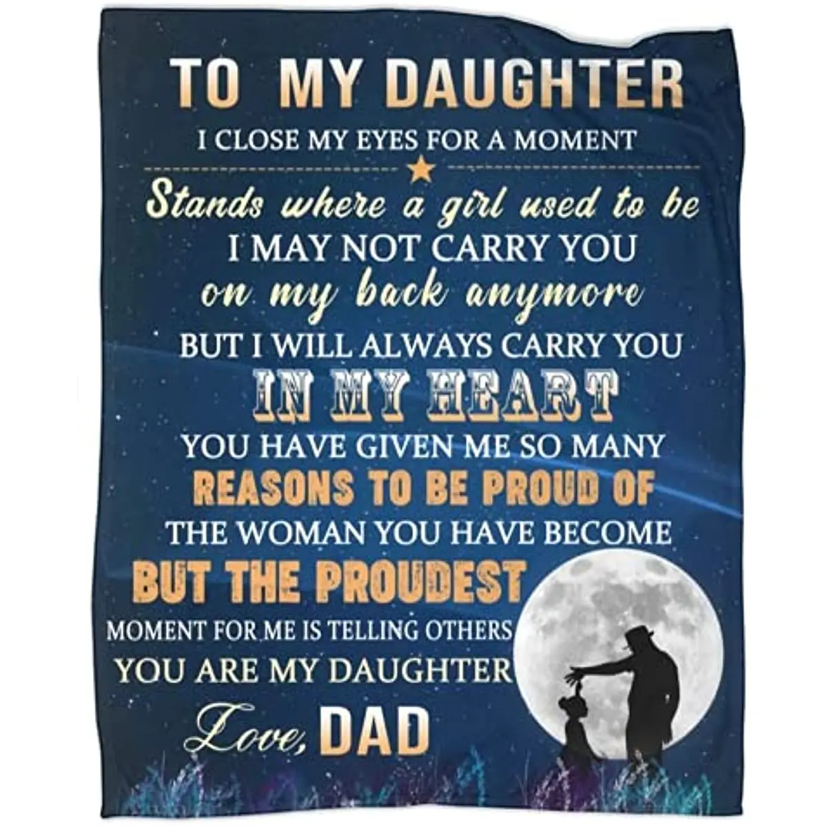 

to My Daughter Blanket from Dad Throw Blankets Soft Flannel Throws for Couch Bedroom Sofa Warm Birthday Gifts