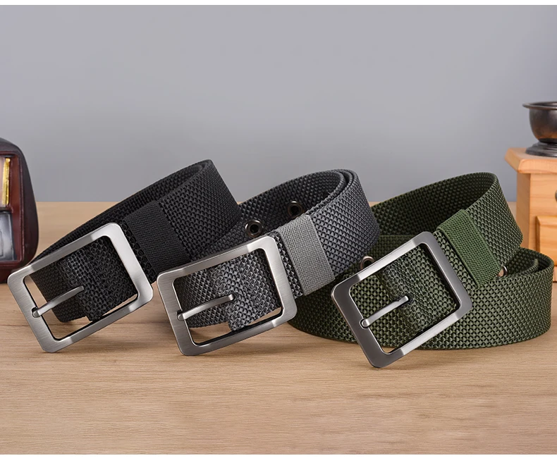 Mode herren Gürtel Legierung Nadel Schnalle Gürtel Student Vielseitig Trendy Gürtel Outdoor Sport Gürtel – Detail 14
