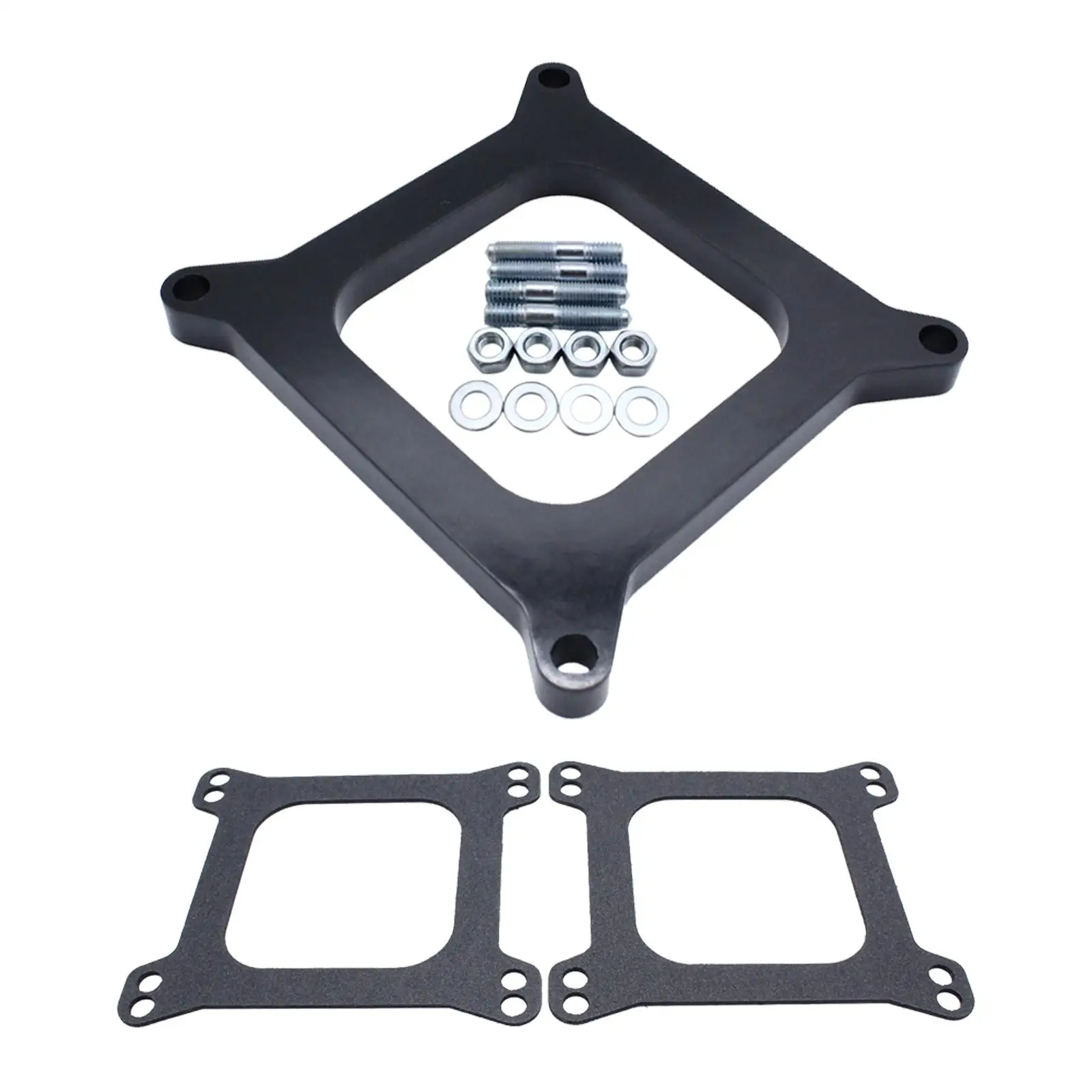 1/2 in Phenolic Carburetor Spacer R9139 Square Bore Open Center Holley