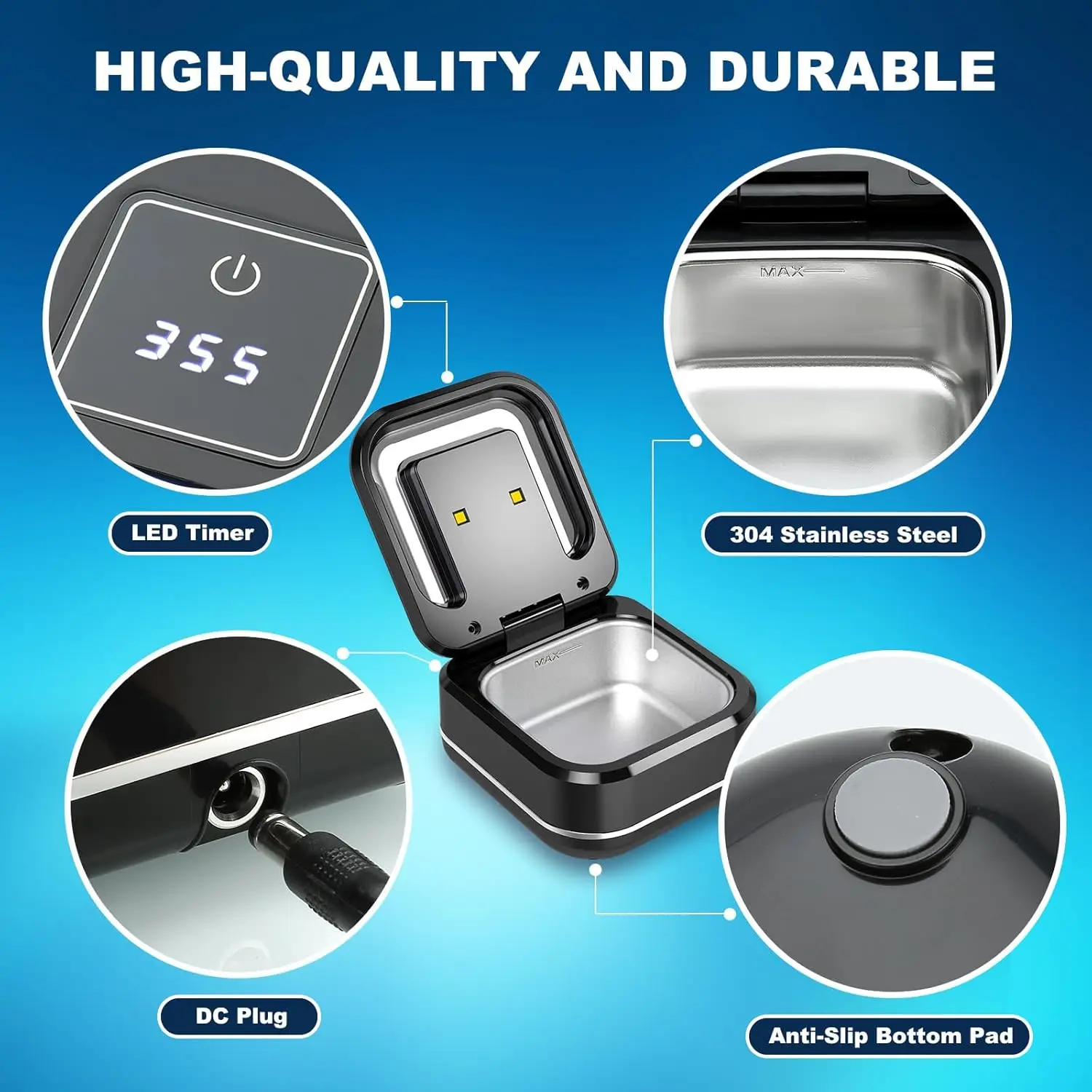 2026 New Mini Portable Ultrasonic Tooth Tray Cleaner Ultraviolet Invisalign Dentures Cleaner ... 6