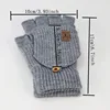 1 Pair Knitted Flip Gloves Wool Gloves Exposed Finger Thickening Winter Warm Touch Screen Fingerless Glove Cycling Sports glove 5