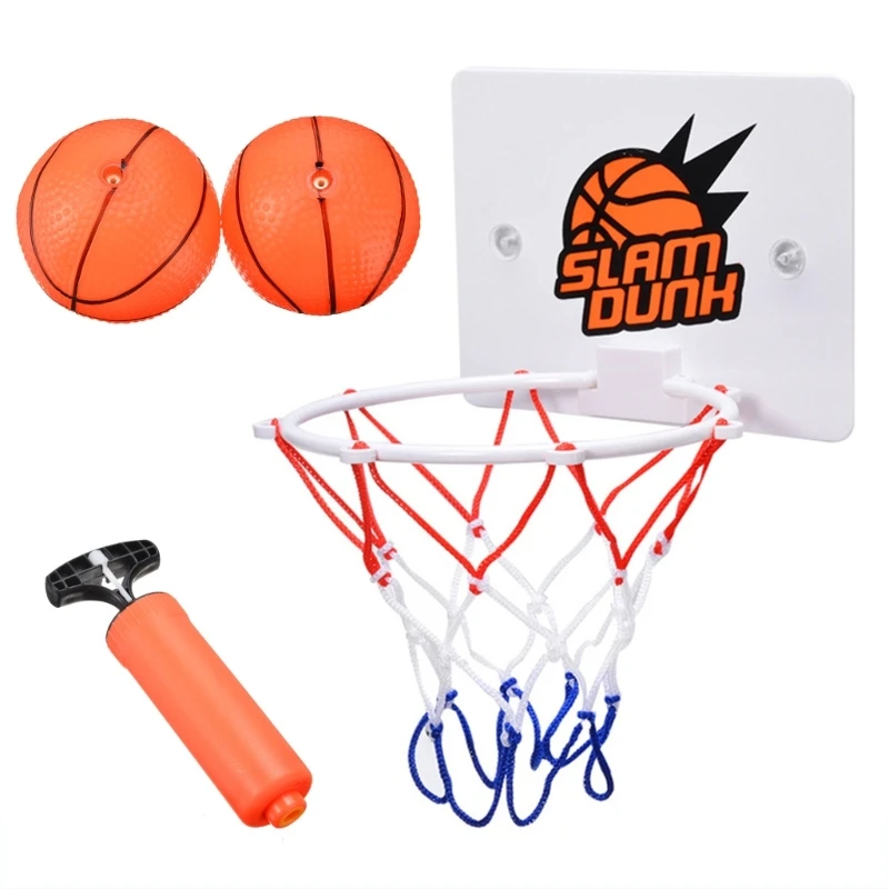 

Wall Mount Dunks Rims Hanging Boards with Mini Basketball Set Basketballs Hoop R66E