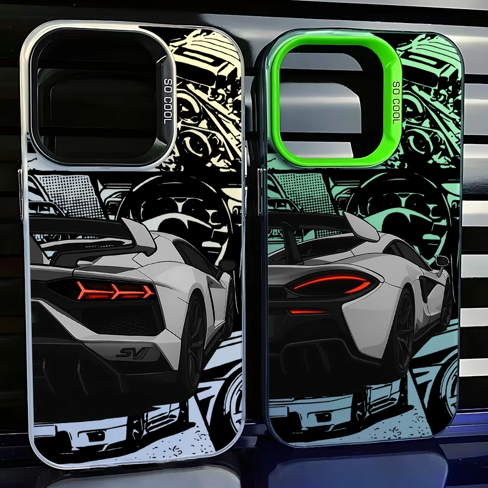 Luxury Hot Sports Car Graffiti Matte Phone Case