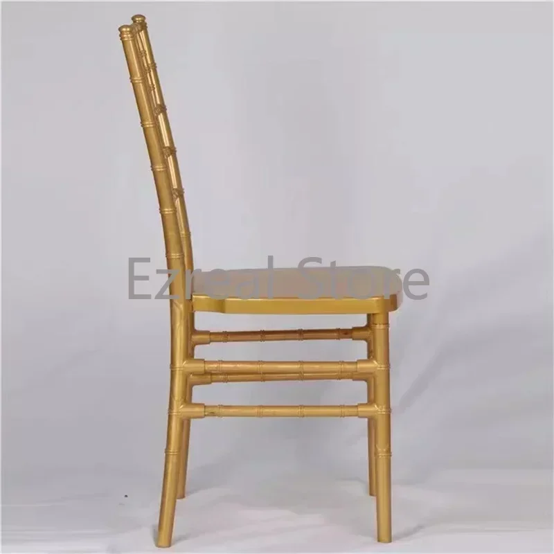 Dining Wedding Dining Chairs Party Events Hotel Gold Chiavari Chair Transparent Plastic Gamer Chaise Furniture LJ50HC