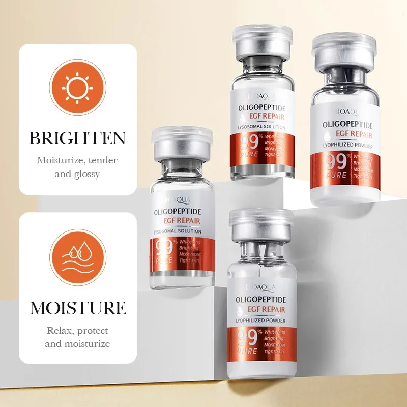 BIOAOUA Oligopeptide Face Skin Repair Freeze-dried Powder Set Sensitive Skin Moisturizing and Smoothing Hyaluronic Acid Essence 3