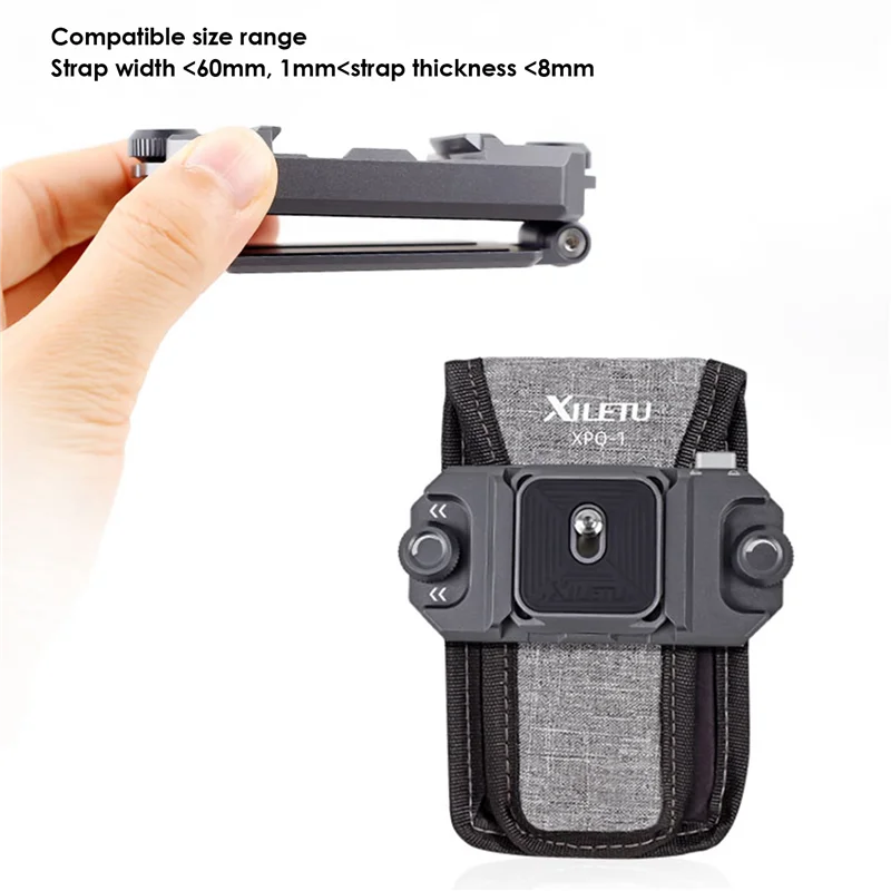 

XILETU Camera Backpack Belt Clip Aluminum Quick Release with Safety Lock Belt Clip Photography Accessories