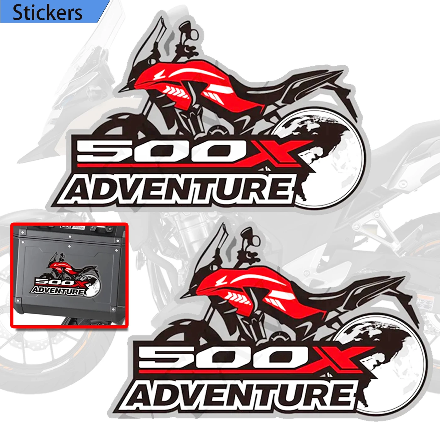 Trunk Luggage Panniers Aluminium Cases Emblem Logo Decals Protector For Honda CB500X CB 500 X 500X