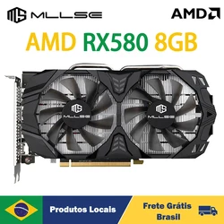 MLLSE AMD RX 580 8GB 2048SP 6Pin Placa De Video Gaming Graphics Card GDDR5 256Bit PCI Express 3.0 ×16 Radeon GPU rx580 8g