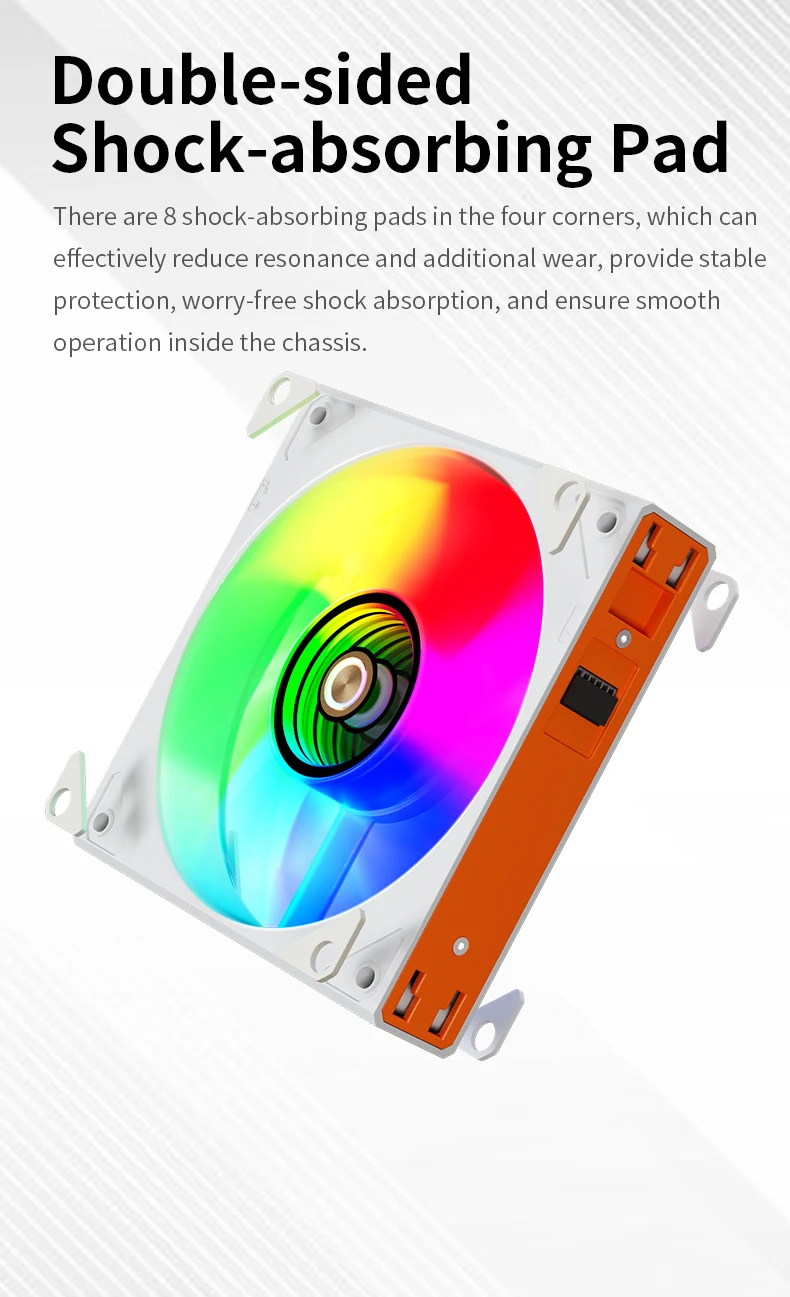 JM-4 Mirror Cycle Light Effect ARGB PC Case Fan 3 IN 1 PC Fan Kit Computer Radia