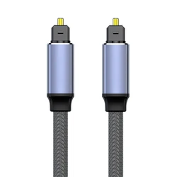 Enhanced Fiber Optic Audio Cable for Home Theater and Audio Systems (Braided)