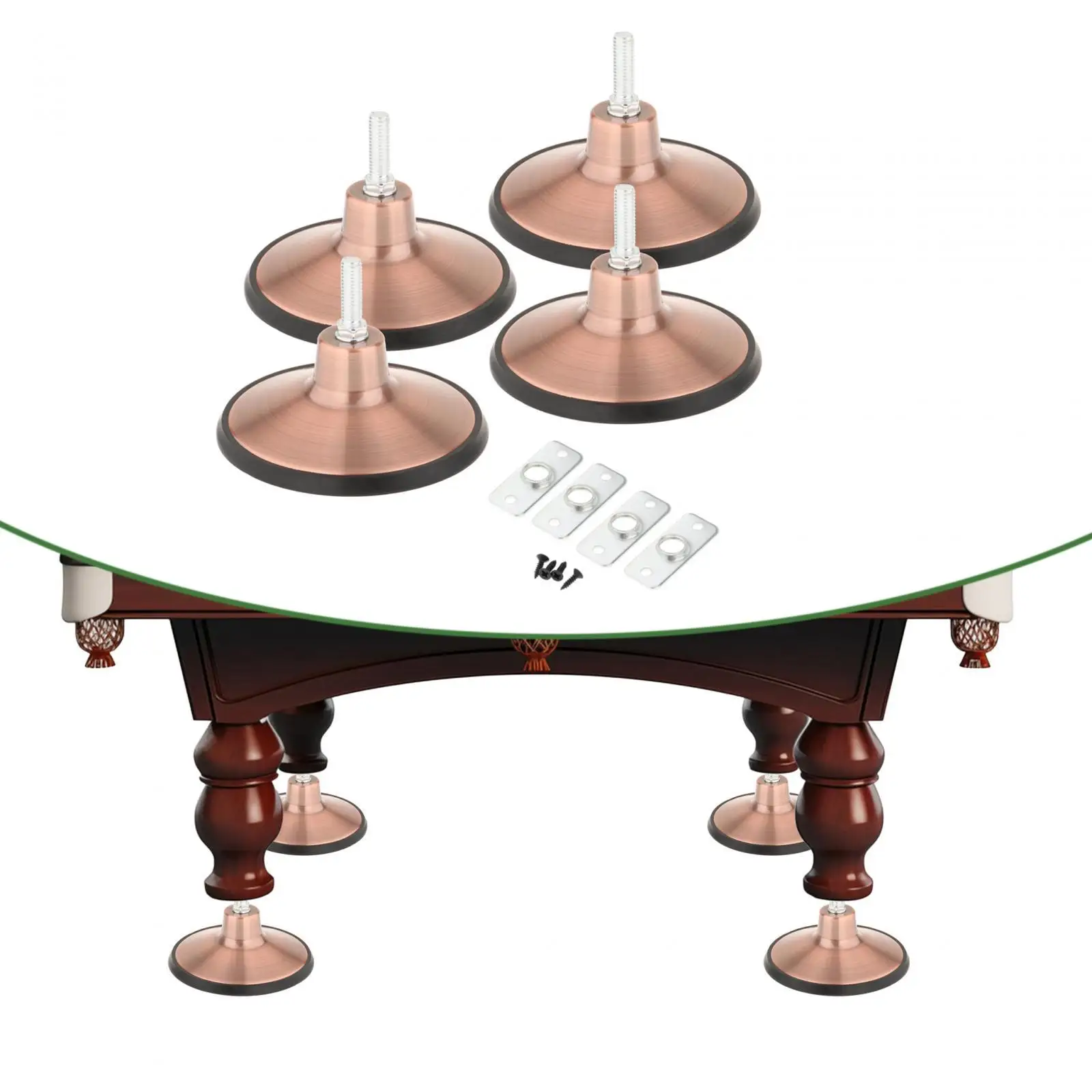 4x Billiard Pool Table Leg Levelers Metal Hardware for Football/Soccer Table