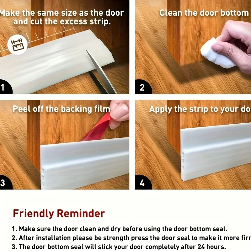 Energy-Saving Door Draft Blocker with Strong Adhesive