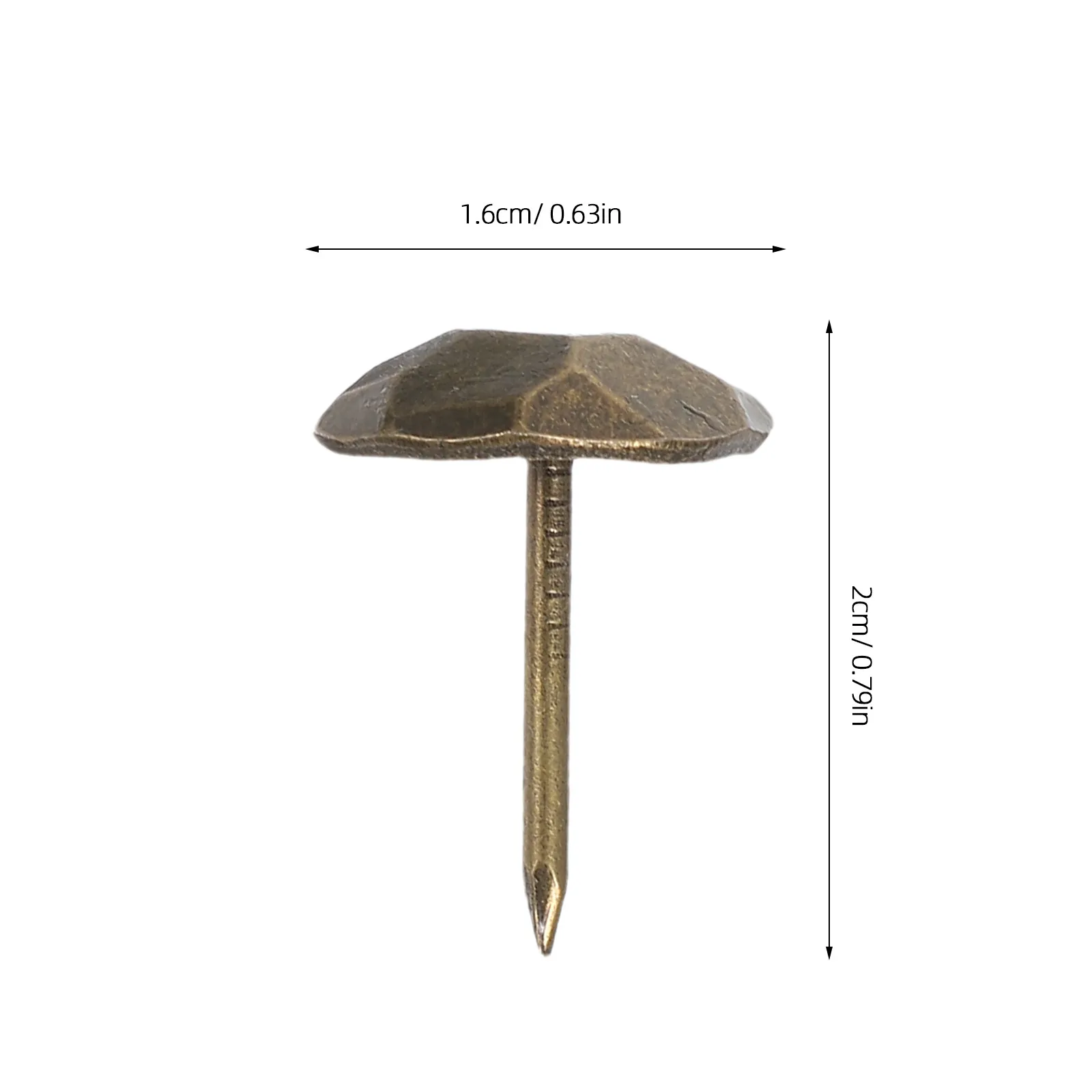 100개 장 가구 못구리, 구리 못, 둥근 머리 망치질 금속 못, 가구 소파 의자 DIY 홈 데코용