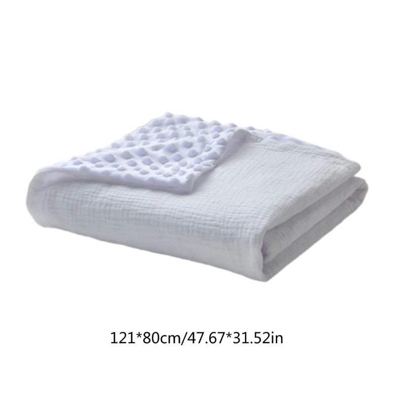Baby Blanket with Dotted Backing, Infants Receiving Swaddles Wrap Soothing Blanket Air Conditioning Thin Quilts