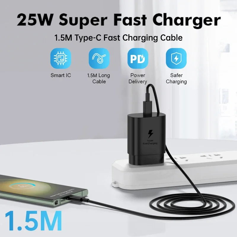 純正サムスン25W超急速充電器USB Type-C充電器PD対応スマホ充電器