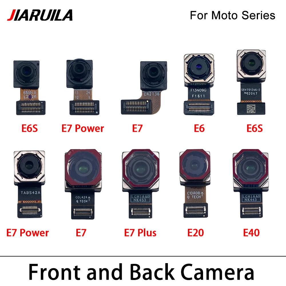 

Front Facing and Back Rear Camera For Moto E40 E20 E6S E6 E7 Power Plus Camera Module Flex Cable Replacement Parts