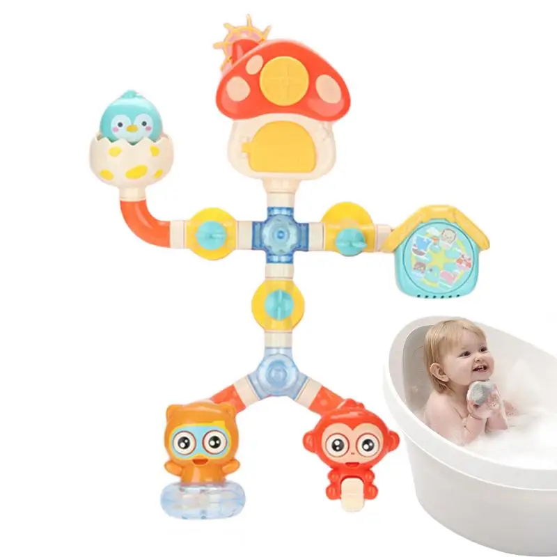 

Water Spray Bath Toy Children's Bathroom Fun Cartoon Toys Bathtub Toy With Powerful Suction Cups For Pool Bathtub Shower And