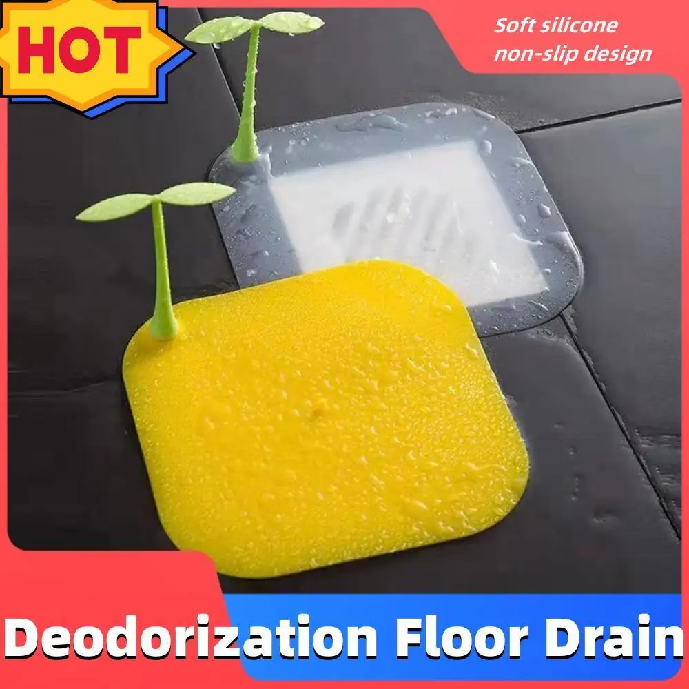 

Bean Sprout Floor Drain Deodorizer Insect Proof Sealing Cap Silicone Gasket Sewer Plug Anti Odor Toilet Kitchen Sink