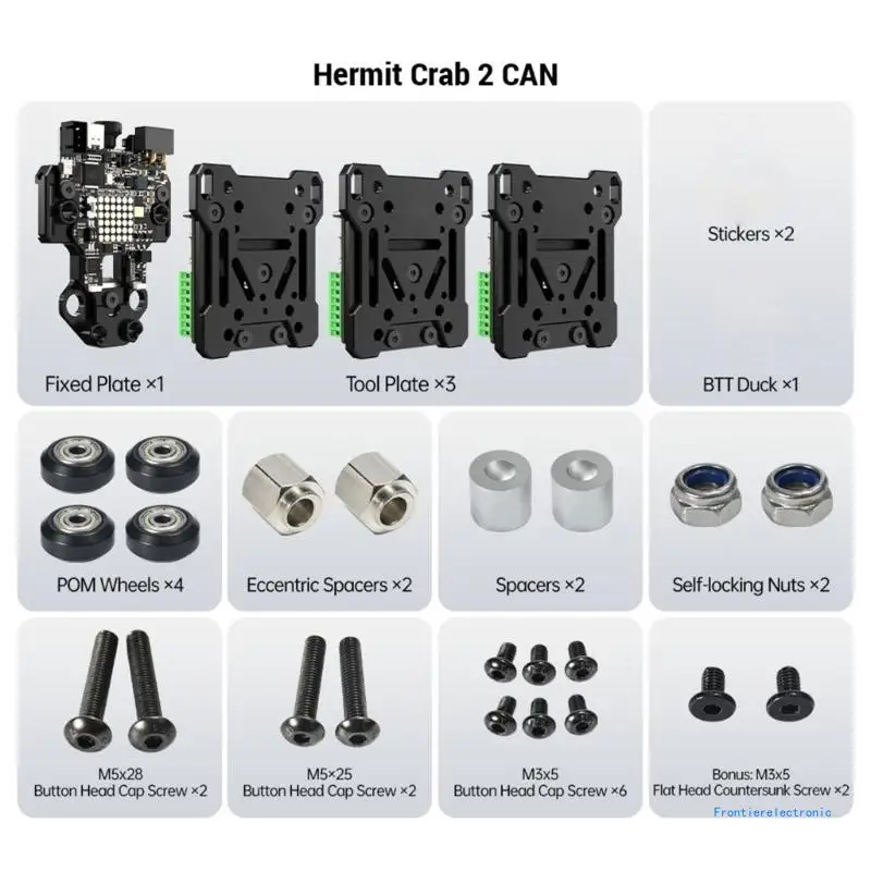 

Hermit Crabbed 2 Hotend 3D Printers Tool Head for Linears & POM Wheel Guide for MK8 CR6 3D Printers DropShipping