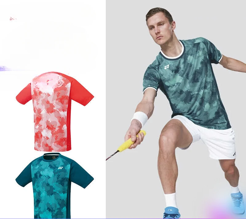 New YONEX Badminton suit, sports T-shirt, short sleeved Ansalong men's tournament fan suit, quick drying 16697