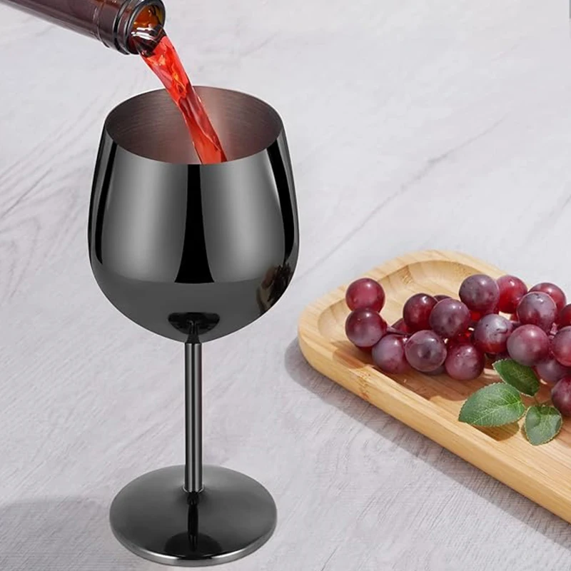 Stainless Steel Glass Cocktail Creative Metal Wine Glass Bar Restaurant Champagne Red Wine Drinkware Barware Cup