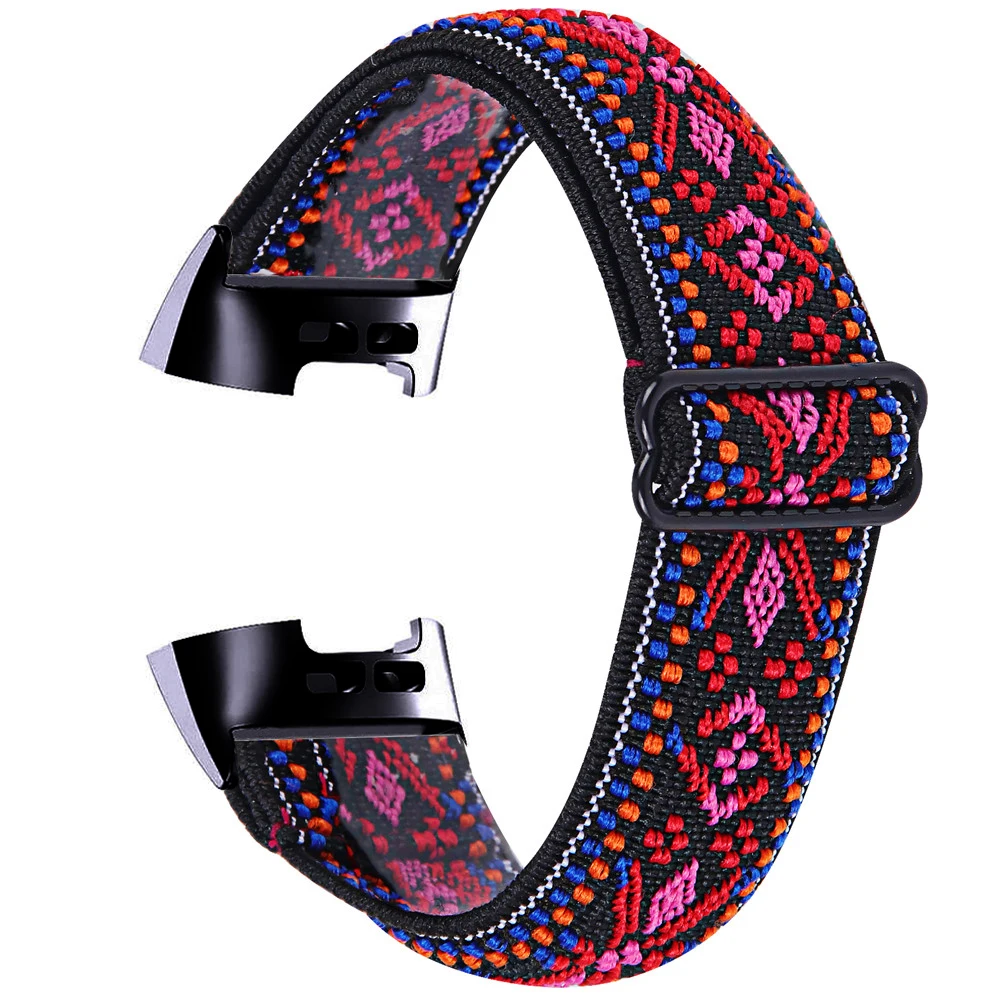 Essidi Elastic Band For Fitbit Charge 5 4 3 2 Sports Fabric Bracelet Strap Loop For Fitbit Charge 3 4 SE Watch Wrist Band Correa 