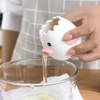 Séparateur de petits poussins drôle, séparateur de jaune d'œufs blanc adapté en céramique, œufs de dessin animé créatifs, outils de cuisine, accessoire de cuisine à domicile 3