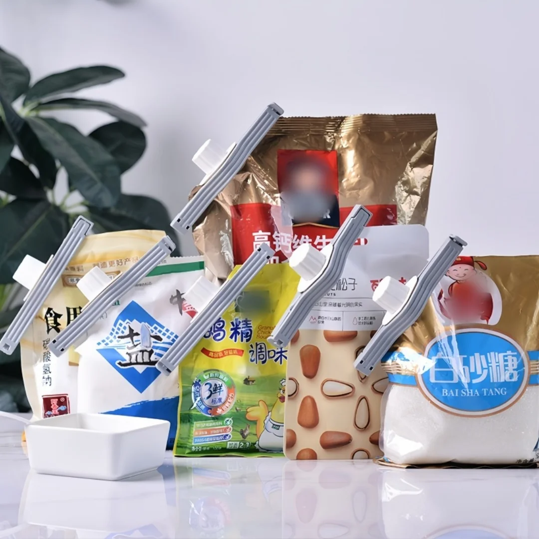 Multi-Purpose Plastic Sealing Clips with Locking Mechanism for Snack Bags Seasoning Pouches Dry Food Preservation Kitchen Tools bread bag clips kitchen bag clips sealing clips storage bag clips bag clips