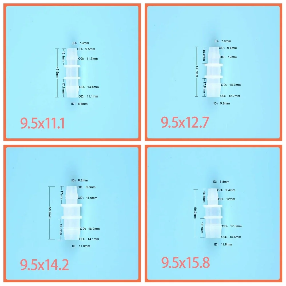 1,6–25 mm Kunststoff-Silikonschlauch, gerade Rohrverschraubung, kleine Pagoden-Widerhaken-Kupplung, reduzierender PP-Einsatzschlauch für gerades Aquarium – Detail 9