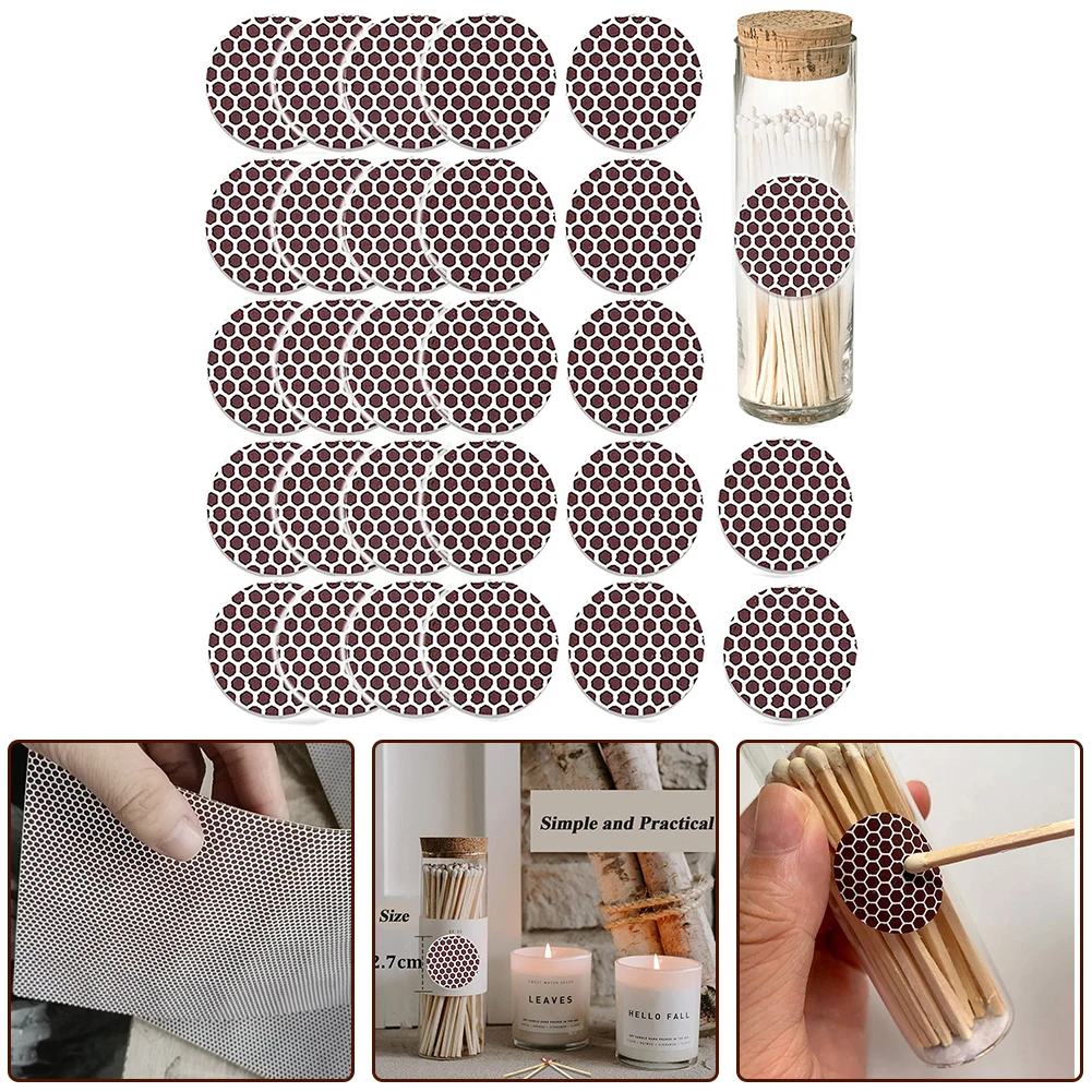 Matchstick Strikers Fire Paper Matchstick Striker Accessories Handmade Round Sticker Strip