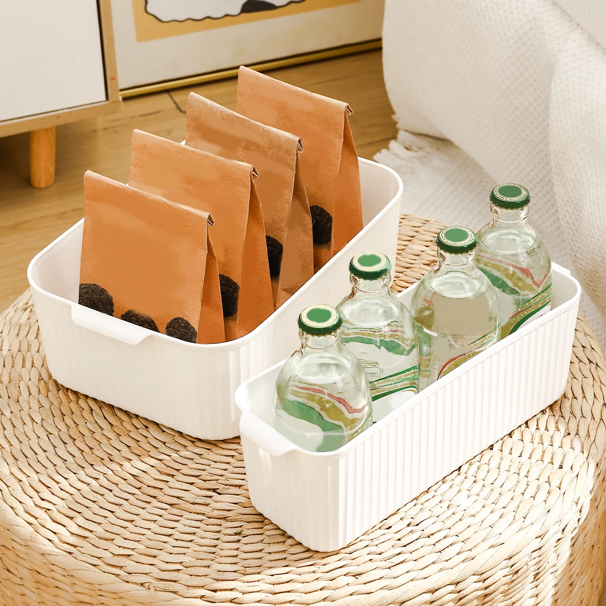 Cabinet Plastic Storage Box Kitchen Organizer Cupboard Desktop Storage Basket Seasoning Bottle Snack Case storage box,kitchen storage box,food storage container,food storage box