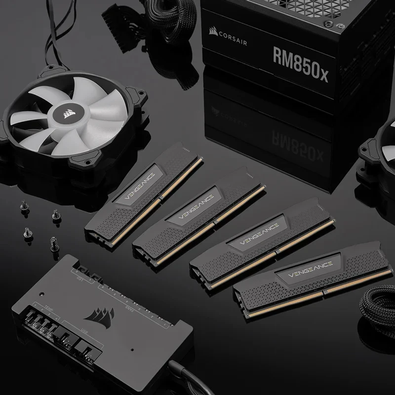 Corsair Vengeance 인텔 최적화 데스크탑 메모리, 온보드 전압 조절, XMP 3.0, DDR5 RAM, 16GB, 32GB, 5200 5600 6000, 6400MHz