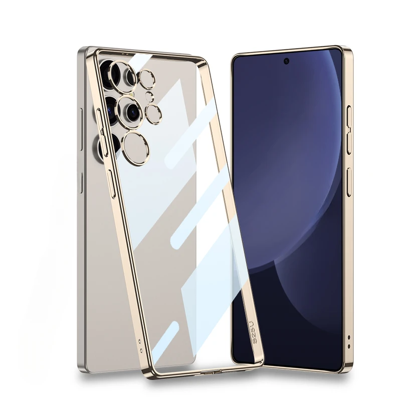 Electroplated Wireless Charging Protective Phone Case - Solid Color Hard Shell Cover