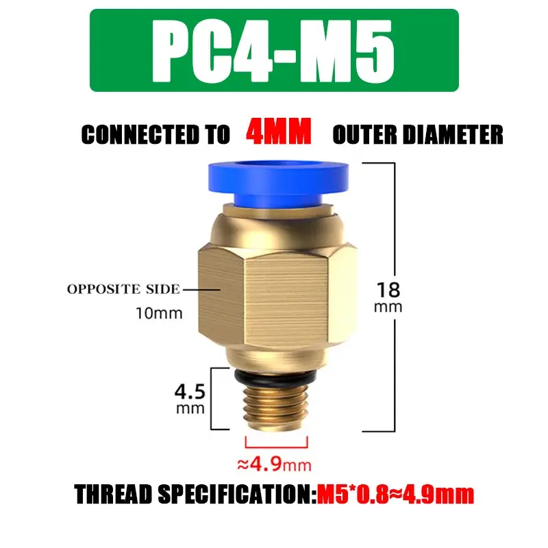 10/50PCS Pneumatic Fitting Air Connector PC 4mm 6mm 8mm 10mm 12mm Thread 1/8" 1/4" 3/8" 1/2" Hose Fittings Pipe Quick Connectors - Image 26