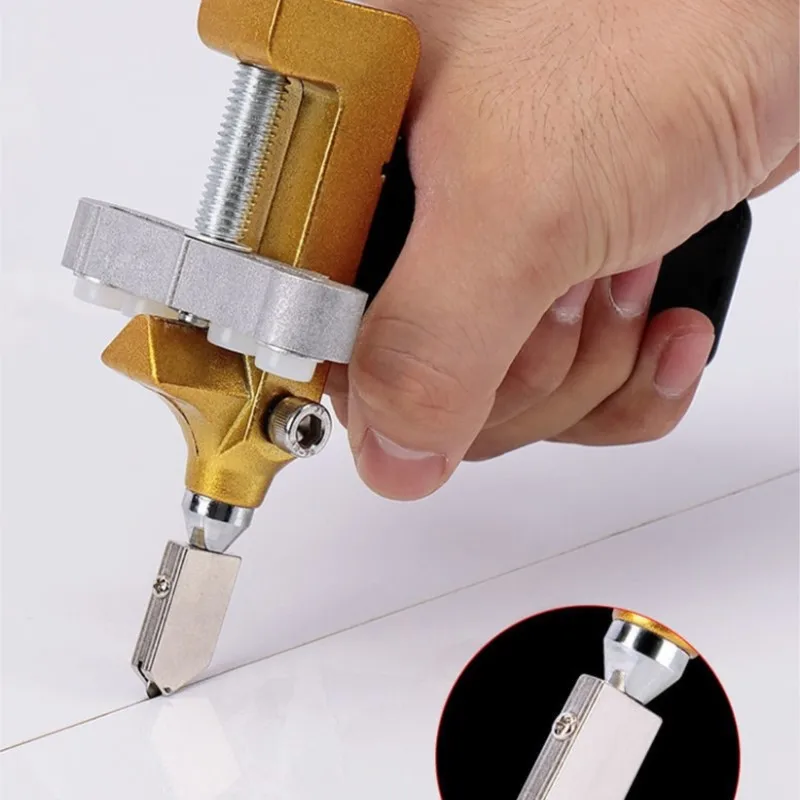 2 in 1 Glass Ceramic Tile Cutter Opener Breaker Pliers Tile Wheel Diamond Roller Cutting Manual Diamond With Knife Hand Tools 4
