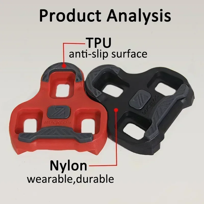 BUCKLOS for KEO Bike Cleats for LOOK KEO Road Bicycle Pedals Cleat Self-locking 0/4.5/9 Degree Cycling Shoes Cleats Pedal Clip bike cleats